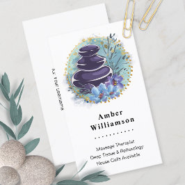 Massagetherapeut Salon Wellness-Center Stylist Zen Visitenkarte