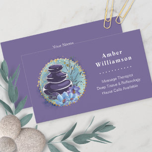 Massagetherapeut Salon Wellness-Center Stylist Zen Visitenkarte