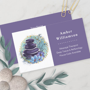Massagetherapeut Salon Wellness-Center Stylist Zen Visitenkarte