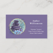 Massagetherapeut Salon Wellness-Center Stylist Zen Visitenkarte (Vorderseite)