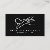 Massagetherapeut Silver Foil Visitenkarte (Vorderseite)
