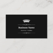 Massagetherapeut Simple Elegante Royal Crown Visitenkarte (Rückseite)