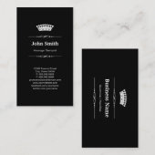 Massagetherapeut Simple Elegante Royal Crown Visitenkarte (Vorne/Hinten)