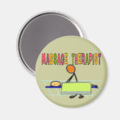 Massagetherapeut Stick People Design Geschenke Magnet (Vorderseite/Rückseite)