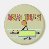Massagetherapeut Stick People Design Geschenke Magnet (Vorne)