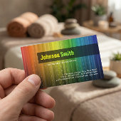 Massagetherapeut - Stilvolle Regenbogenfarben Visitenkarte