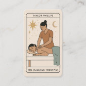 Massagetherapeut Tarot Social Media QR Visitenkarte (Vorderseite)