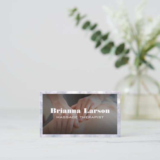 Massagetherapeut | Terminkarte Visitenkarte (Stehend Vorderseite)