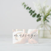 Massagetherapeut Trendy Business Cards Visitenkarte (Stehend Vorderseite)