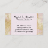 *~* Massagetherapeut Trendy Grunge Gold Lavender Visitenkarte (Rückseite)