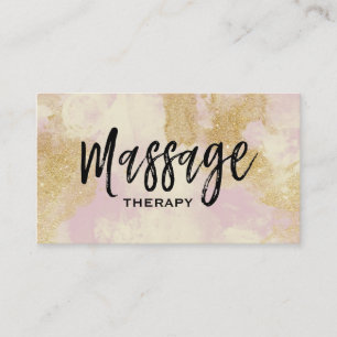 *~* Massagetherapeut Trendy Grunge Gold Lavender Visitenkarte