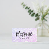 ** Massagetherapeut Trendy Pastel Bokeh Visitenkarte (Stehend Vorderseite)