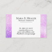 ** Massagetherapeut Trendy Pastel Glitzer Visitenkarte (Rückseite)
