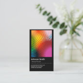 Massagetherapeut - Trendy Rainbow Colors Visitenkarte (Stehend Vorderseite)