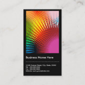 Massagetherapeut - Trendy Rainbow Colors Visitenkarte (Rückseite)