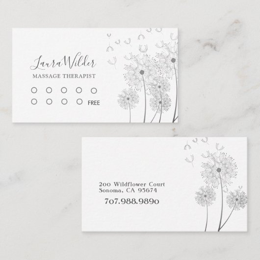 Massagetherapeut Treuekarte (Vorne/Hinten)