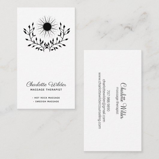 Massagetherapeut Visitenkarte (Vorne/Hinten)