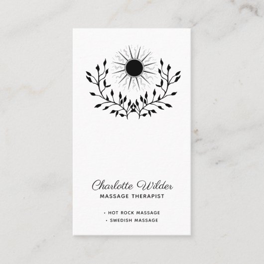 Massagetherapeut Visitenkarte (Vorderseite)