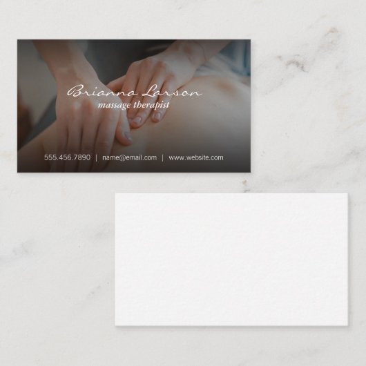 Massagetherapeut Visitenkarte (Vorne/Hinten)
