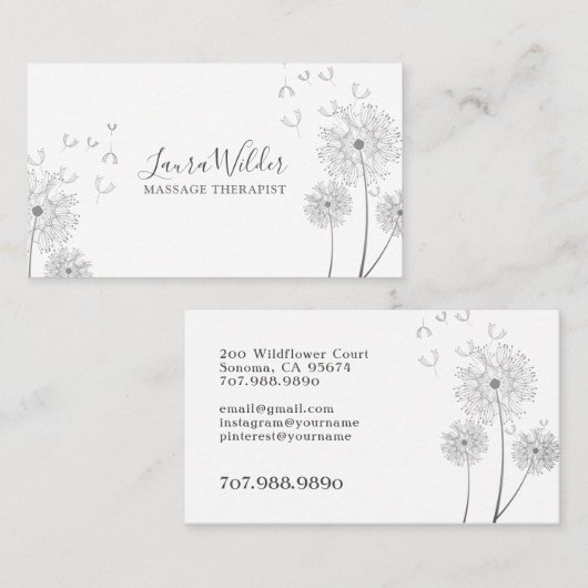 Massagetherapeut Visitenkarte (Vorne/Hinten)