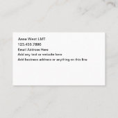 Massagetherapeut Visitenkarten Hot Stone Visitenkarte (Rückseite)