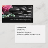 Massagetherapeut Visitenkarten Hot Stone Visitenkarte (Vorne/Hinten)