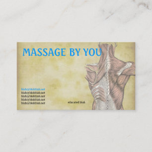 Massagetherapeut-Visitenkarteschablone Terminkarte