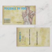 Massagetherapeut-Visitenkarteschablone Terminkarte (Vorne/Hinten)