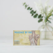 Massagetherapeut-Visitenkarteschablone Terminkarte (Stehend Vorderseite)