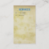 Massagetherapeut-Visitenkarteschablone Visitenkarte (Rückseite)