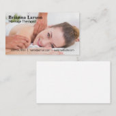 Massagetherapeut | Weibliche Massage Visitenkarte (Vorne/Hinten)