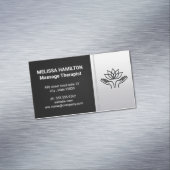 Massagetherapeut | Wellness-Center | Symbol für he Magnetische Visitenkarte (Beispiel)