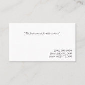 Massagetherapeut Wellness-Center  Visitenkarte (Rückseite)