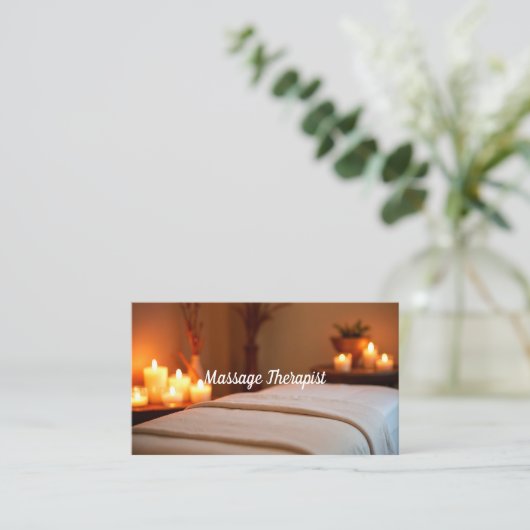 Massagetherapeut Wellness-Center Visitenkarte (Stehend Vorderseite)