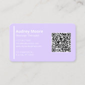 Massagetherapeut Wellness Vorlagen QR Code Visitenkarte (Vorderseite)