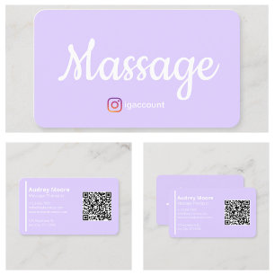 Massagetherapeut Wellness Vorlagen QR Code Visitenkarte