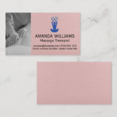 Massagetherapeut | Yoga-Logo für die Fitness Gesun Visitenkarte (Vorne/Hinten)
