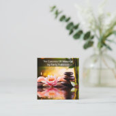 Massagetherapeut Zen Bestellungskarten Quadratische Visitenkarte (Stehend Vorderseite)