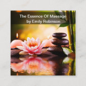 Massagetherapeut Zen Bestellungskarten Quadratische Visitenkarte (Vorderseite)