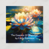 Massagetherapeut Zen Bestellungskarten Quadratische Visitenkarte (Vorderseite)