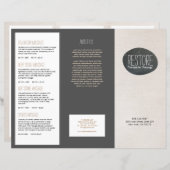 Massagetherapeut Zen Stone Tri-Fold Broschüre (Vorne/Hinten)