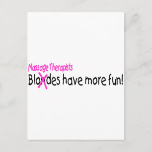 Massagetherapeuten haben mehr Spaß Postkarte