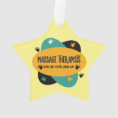 Massagetherapeuten Hände Rub farbenfroh Ornament (Rückseite)