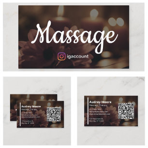 Massagetherapeuten Massage-Therapie Reiki Visitenkarte