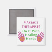 Massagetherapeuten tun es mit heilenden Händen Magnet (Vorderseite/Rückseite)