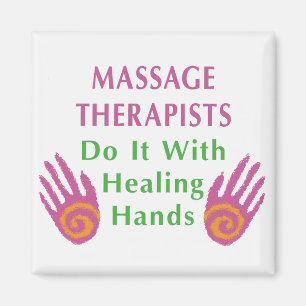 Massagetherapeuten tun es mit heilenden Händen Magnet