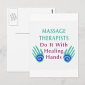 Massagetherapeuten tun es mit heilenden Händen Postkarte (Vorne/Hinten)