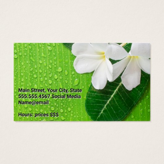 Massagetherapeutin | Blätter für Blume (Rückseite)