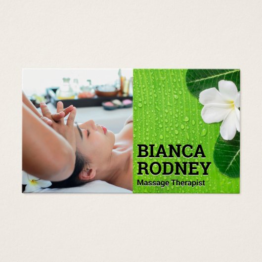 Massagetherapeutin | Blätter für Blume (Vorderseite)