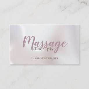 Massagetherapeutin Blush Rosa Schrift Irideszent  Visitenkarte